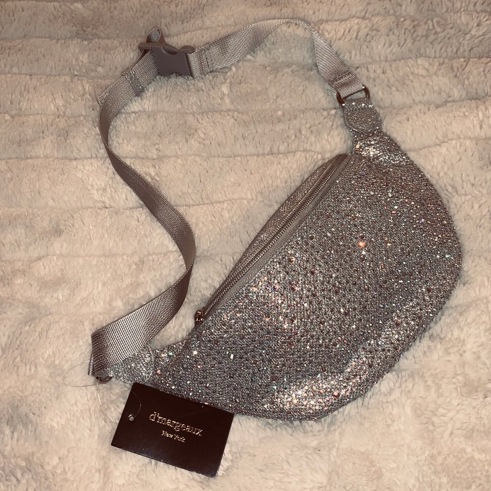 Silver Studded Shiny Fanny Pack
